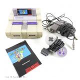 Super Nintendo Console & Mario World Game
