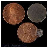 USA Lincoln Cent & Roosevelt Dime Errors CH BU, 3