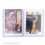 2 Jerry West Signed Basketball Cards