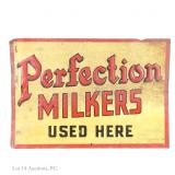Perfection Milkers Metal Farm Sign