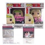 WWE Beth Phoenix Trish Stratus Signed Funko Pops