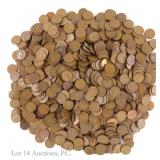 Assorted USA Lincoln Wheat Cents (Approx. 1,020)