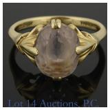 14K Yellow Gold Quartz Ring