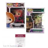 Warwick Davis Ed Gale Signed Funko Pops (COAs)