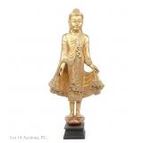 Gilded Wooden Mandalay Buddha Statue