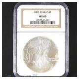 2005 Silver Eagle (NGC MS69)
