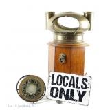 Nautical Binnacle & Compass Brass & Wood