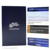 2004 - 2013 USA 90%-Silver & Clad Proof Sets (10)