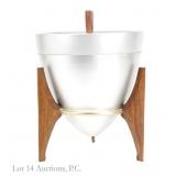 Mirro Medallion Ice Bucket MCM Wood / Aluminum