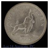 1954 Australia Silver Royal Visit 1 Florin GEM BU