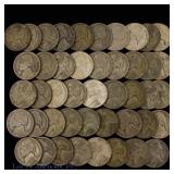 1942 - 1945 USA 35%-Silver Jefferson WW2 5c (45)