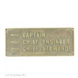 Brass Nautical Maritime Ship Sign Brass