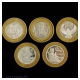 99.9% Silver Luxor $10 Gaming Tokens Ltd. Ed. (5)