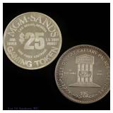 99.9% Silver 1.5 Ozt. $25 Casino Gaming Tokens, 2