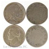 1883 1938 USA Liberty, Buffalo & Jefferson 5c (4)