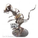 T-Rex Sculpture - Upcycled Metal by WelderBoy