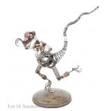 Velociraptor Sculpture - Upcycled Metal WelderBoy