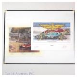 Signed Racing Prints Ron Burton Juan C Ferrigno, 2