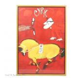 1960s CYRK Polish Circus Poster Framed
