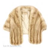 Roy H. Bjorkman Mink Fur Stole