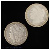 1891-CC & 1892-CC USA Silver Morgan Dollars (2)