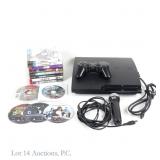 Sony PlayStation 3 Slim Console, Microphone, Games