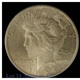 1924 (P) USA Silver Peace Dollar (*MS-64+)