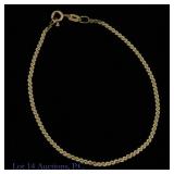 14K Y Gold Serpentine Chain Bracelet