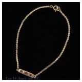 14K Y Gold Diamond Spinel Bracelet