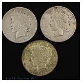 USA 90%-Silver Peace Dollars (3)