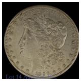 1890-S USA Silver Morgan Dollar (*AU-58)