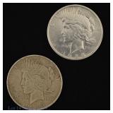 1925s & 1935s USA 90%-Silver Peace $1 (2)