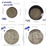 1883 - 1949 USA 90%-Silver & Other Coins (4)