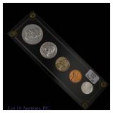 1958 (P) USA 5-Coin Silver Proof Set (GEM PR)