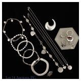 Sterling Silver Jewelry (Rings, Bracelets, Pin)