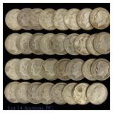 USA 90%-Silver Roosevelt Dimes (33)