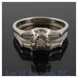 14K W Gold FL-D Diamond Ring