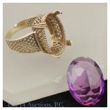 10K Y Gold Kimberly Purple Sapphire Ring (21.6 ct)