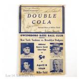Joe DiMaggio Lefty Gomez + Signed Scorecard
