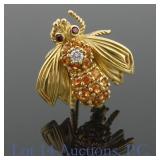 Tiffany & Co, 18k Y Diamond, Gold Bumblebee Pin