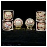 6 Signed Baseballs Of HOF Members