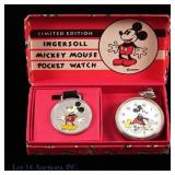 1995 Ingersoll Mickey Mouse Pocket Watch NiB