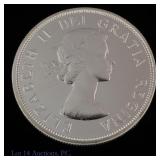 1963 Canada 80%-Silver Canoe Dollar (GEM P/L)