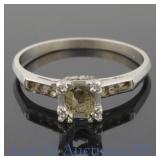 14k W Gold Ring Setting (Stone Missing)
