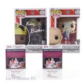 WWE Kurt Angle King Booker Signed Funko Pops