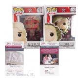 WWE Ric Flair Charlotte Flair Signed Funko Pops