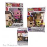 WWE Jerry Lawler Jake Roberts Signed Funko Pops