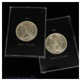 1923 USA 90%-Silver Peace Dollars (BU), 2