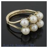 14K Y Gold Pearl Ring ***