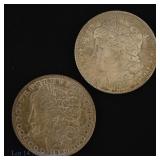 1880 & 1889 USA Silver Morgan Dollars (2)